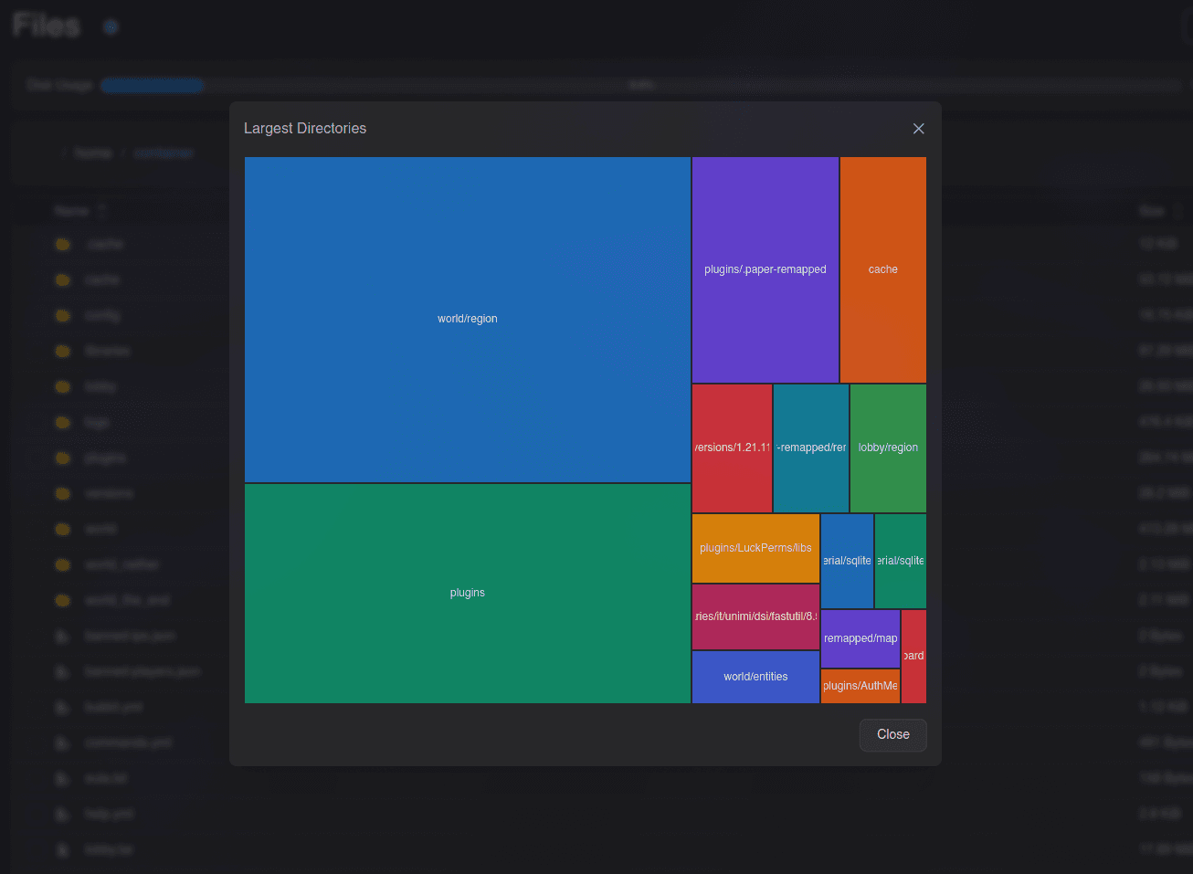 Storage Analyzer Panel